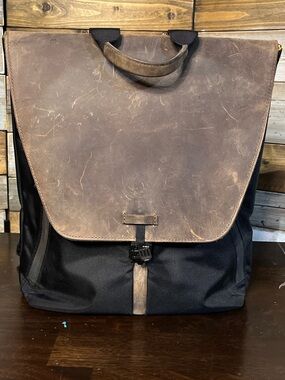 Waterfield (sfbags . com) Staad Laptop Bag, Leather, Ballistic Nylon